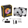 Corsair HD140 RGB LED High Performance 140mm PWM Fan - Twin Pack with Controller