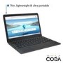 CODA 1.2 Intel Celeron N4020 4GB 64GB eMMC 12.5 Inch Windows 10 Laptop  Includes Office 365