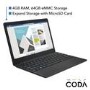 CODA 1.2 Intel Celeron N4020 4GB 64GB eMMC 12.5 Inch Windows 10 Laptop  Includes Office 365