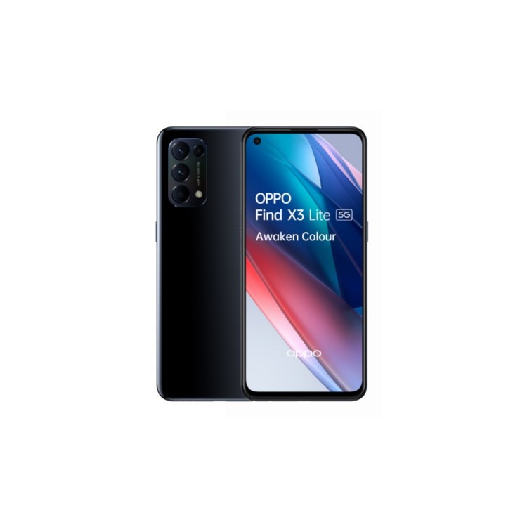 Refurbished OPPO Find X3 Lite 128GB 5G Dual SIM SIM Free Smartphone - Starry Black