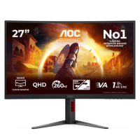 AOC G4 27" Fast VA QHD 260Hz 0.3ms Curved Gaming Monitor