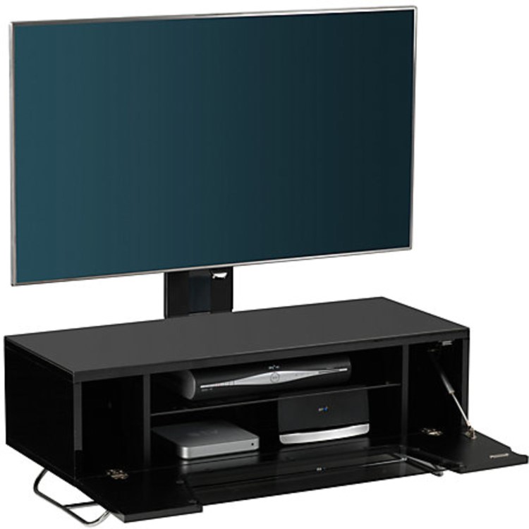 Alphason CRO2-1000BKT-BK Chromium 2 TV Cabinet with Bracket for up to 50" TVs - Black