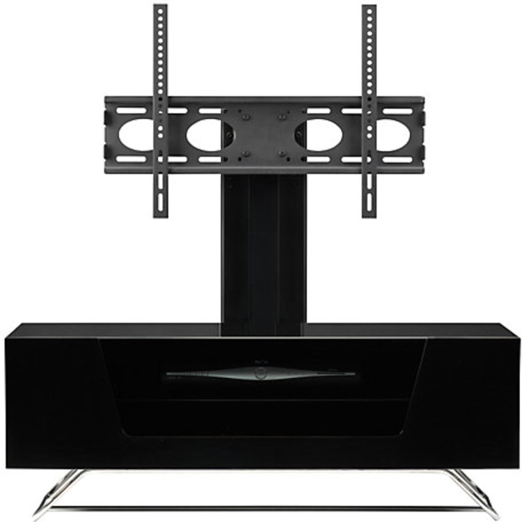 Alphason CRO2-1000BKT-BK Chromium 2 TV Cabinet with Bracket for up to 50" TVs - Black