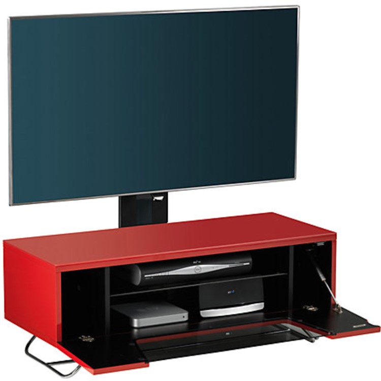 Alphason CRO2-1000BKT-RE Chromium 2 TV Cabinet with Bracket for up to 50" TVs - Red