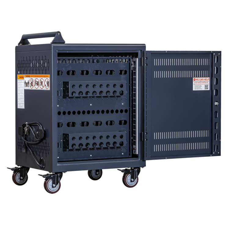 Power Technologies CRT-LTE-B30L-U Single Door Charge Store and Transport 15 to 30 Chromebooks or Tablets up to 14 Inches