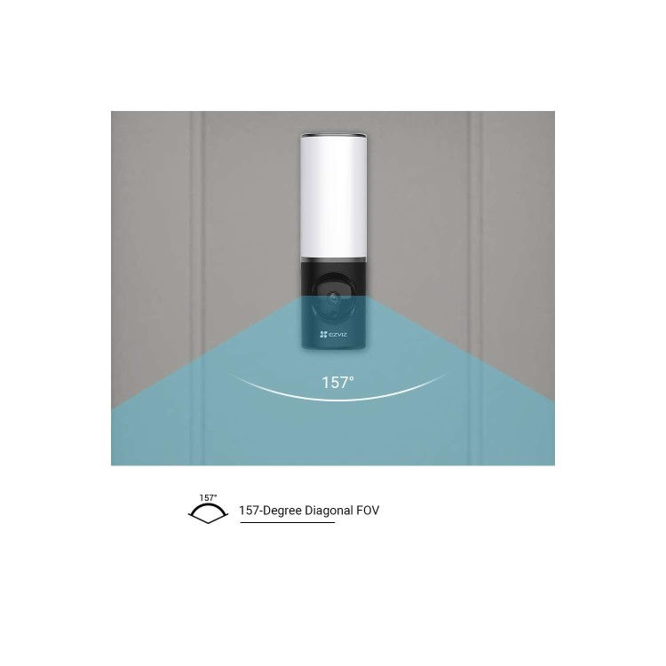 EZVIZ LC3 2K Smart Security Outdoor Wall-light PTZ Camera