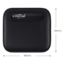 Crucial X6 1TB 2.5 Inch USB 3.2 Gen 2 Portable External SSD