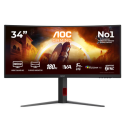 CU34G4CA AOC G4 34" Fast VA WQHD 180Hz 0.5ms Curved Gaming Monitor