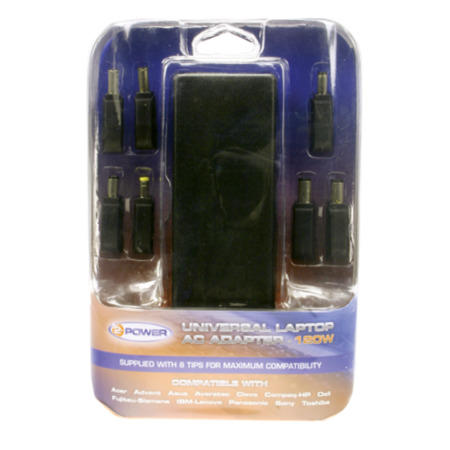 2-Power Universal Ac Adapter with Power Lead - 120W - for Laptops 17" Above - 8 tips supplied