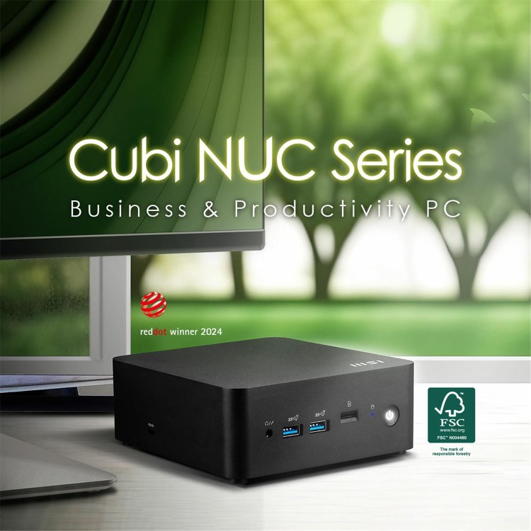 MSI Cubi NUC 1M SFF Intel Core 5 120U 16GB RAM 512GB SSD Windows 11 Pro Mini PC