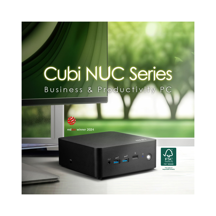 MSI Cubi NUC 1M SFF Intel Core i7 150U 14th Gen Barebone PC