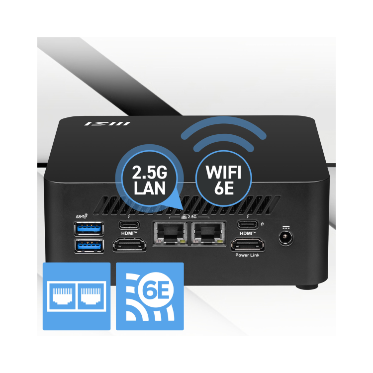 MSI Cubi NUC 1M SFF Intel Core i7 150U 14th Gen Barebone PC