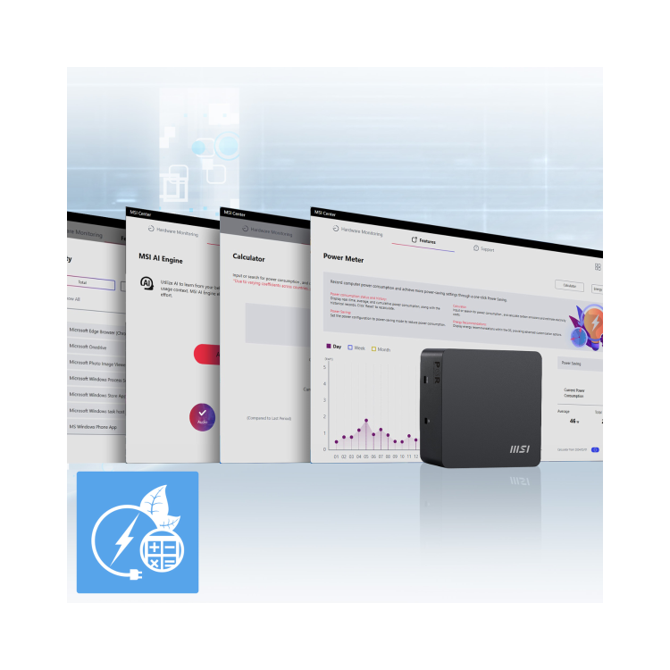 MSI Cubi NUC AI 1UMG SFF Intel Core Ultra 7 155H Mini Barebone PC