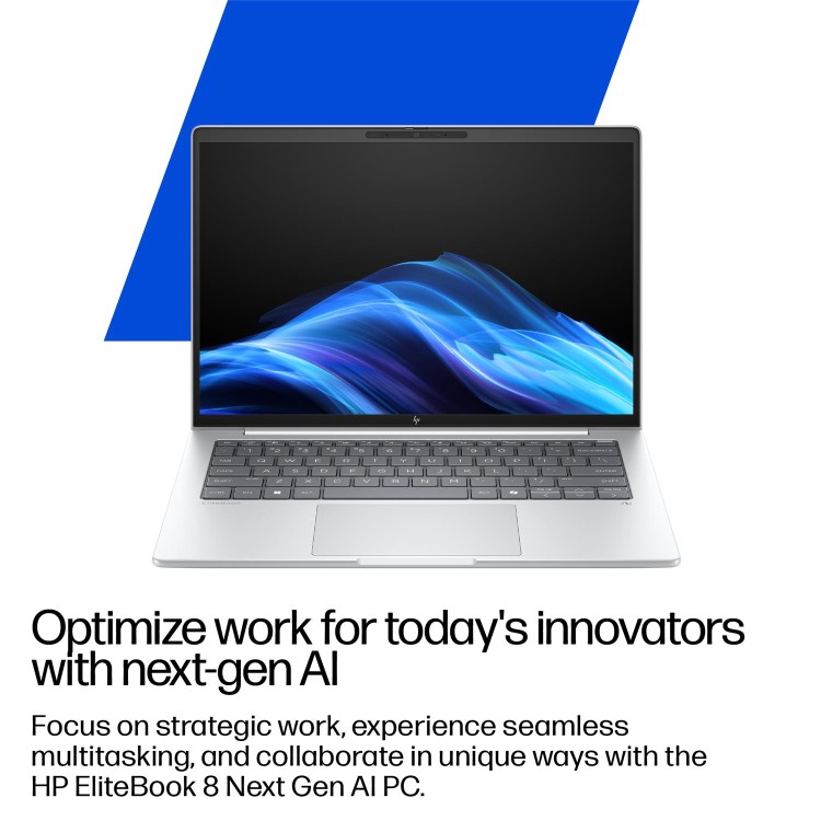 HP EliteBook 8 G1i Next Gen AI Wolf Pro Security Edition Copilot+ Intel Core Ultra 7 256V 16GB RAM 14 Inch Windows 11 Pro Laptop