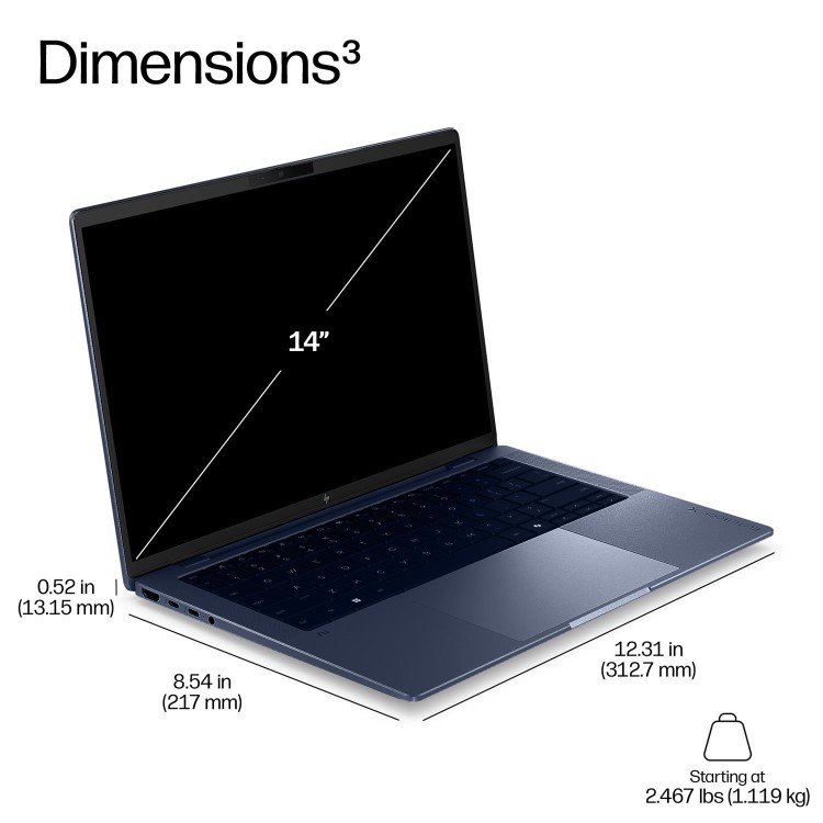 HP EliteBook X G2a Copilot+ PC AMD Ryzen AI 7 PRO 32GB RAM 512GB SSD 14 Inch Windows 11 Pro Laptop