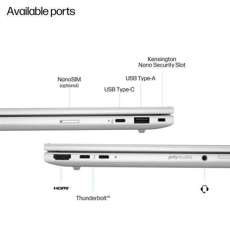 HP EliteBook 8 G1i Intel Core Ultra 7 255U 16GB RAM 256GB SSD 14 Inch Windows 11 Pro Laptop