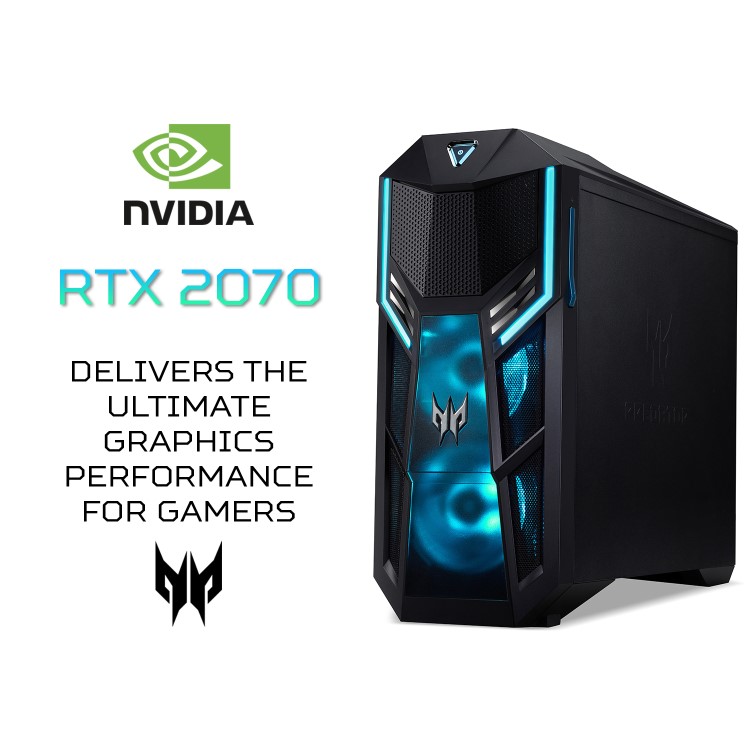 Acer Predator Orion 5000 Tower Core i7-10700K 16GB 1TB HDD + 1TB SSD GeForce RTX 2070 Super 8GB Windows 10 Gaming Desktop 