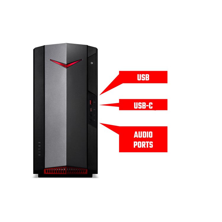 Refurbished Acer Nitro Intel Core i5-10400F 8GB 1TB GTX 1650 Windows 10 Gaming Desktop