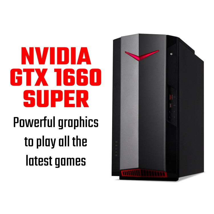 Acer Nitro Intel Core i5-10400F 8GB 1TB HDD GeForce GTX 1650 Windows 10 Gaming Desktop