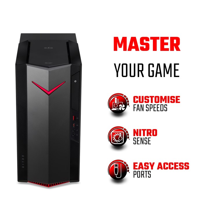 Acer Nitro Intel Core i5-10400F 8GB 1TB HDD GeForce GTX 1650 Windows 10 Gaming Desktop