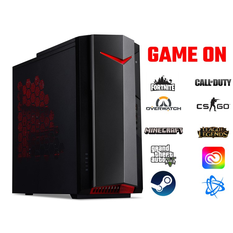 Acer Nitro Intel Core i5-10400F 8GB 1TB HDD GeForce GTX 1650 Windows 10 Gaming Desktop