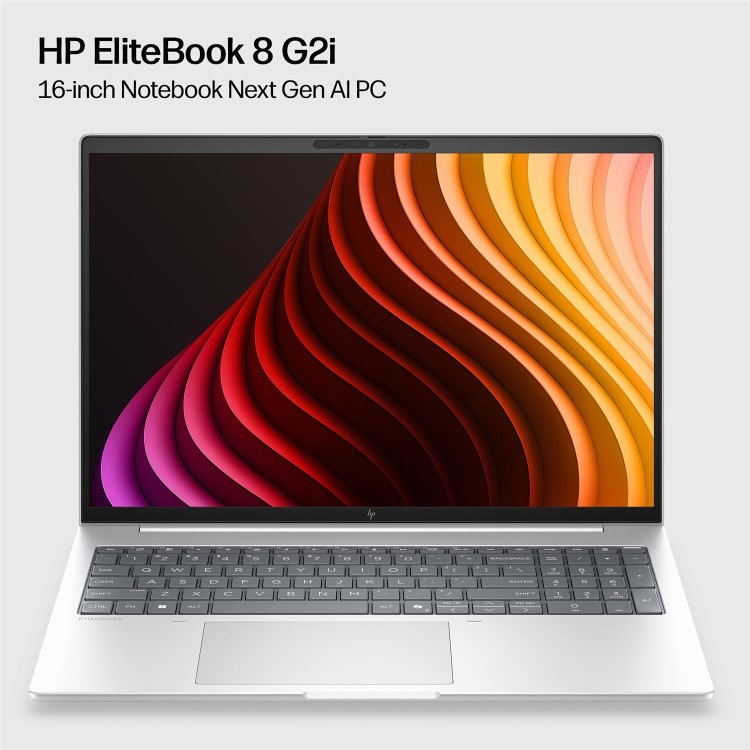 EliteBook 8 G2i 16 inch Notebook Next Gen AI PC Wolf Pro Security Edition, 16", Windows 11 Pro, Intel Core™ Ultra 7, 32GB RAM, 512GB SSD, WUXGA, Glacier silver, Copilot+ PC