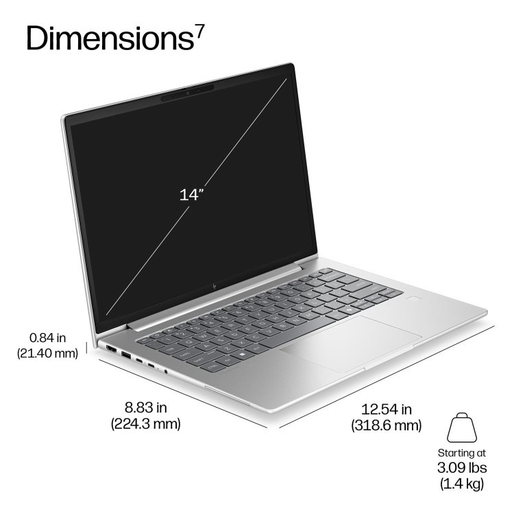 HP EliteBook 6 G2a AMD Ryzen 7 PRO 32GB RAM 512GB SSD 14 Inch Windows 11 Pro Laptop