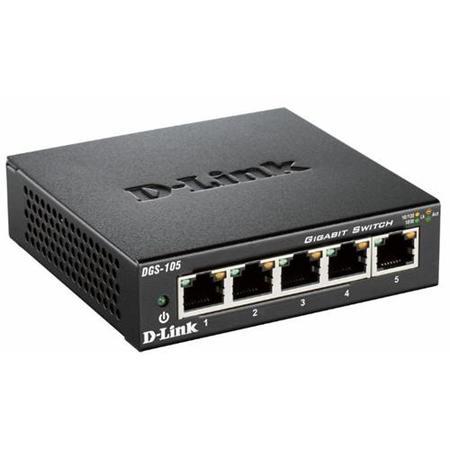 D-Link 5-port 10/100/1000 Gigabit Metal Housing Desktop Switch