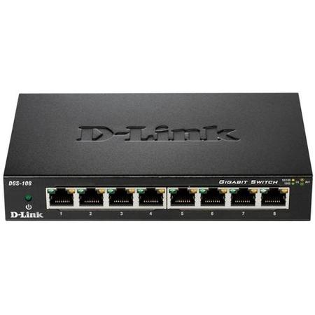 D-Link 8-port 10/100/1000 Gigabit Metal Housing Desktop Switch