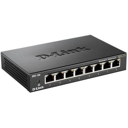 D-Link 8-port 10/100/1000 Gigabit Metal Housing Desktop Switch