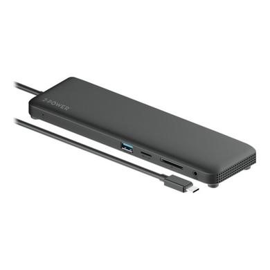 2-POWER USB-C DP1.2 Triple Display Mini Docking Station