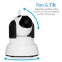 electriQ HD 720p Wifi Pet Monitoring Pan Tilt Zoom Camera with 2-way Audio & dedicated App