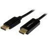 StarTech.com DisplayPort to HDMI converter cable - 48m 118m  6 ft. - DP to HDMI Adapter with Built-in Cable - M / M Ultra HD 4K - 1 x DisplayPort Male Digital Audio/Video - 1 x HDMI Male Digit