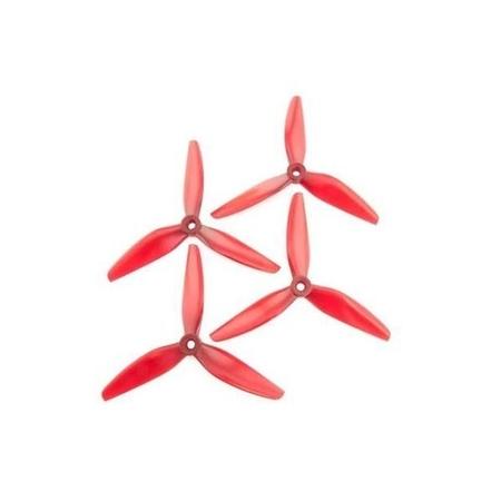HQ Durable Prop  5.1X5.1X3 Light Red 2CW+2CCW-Poly Carbonate