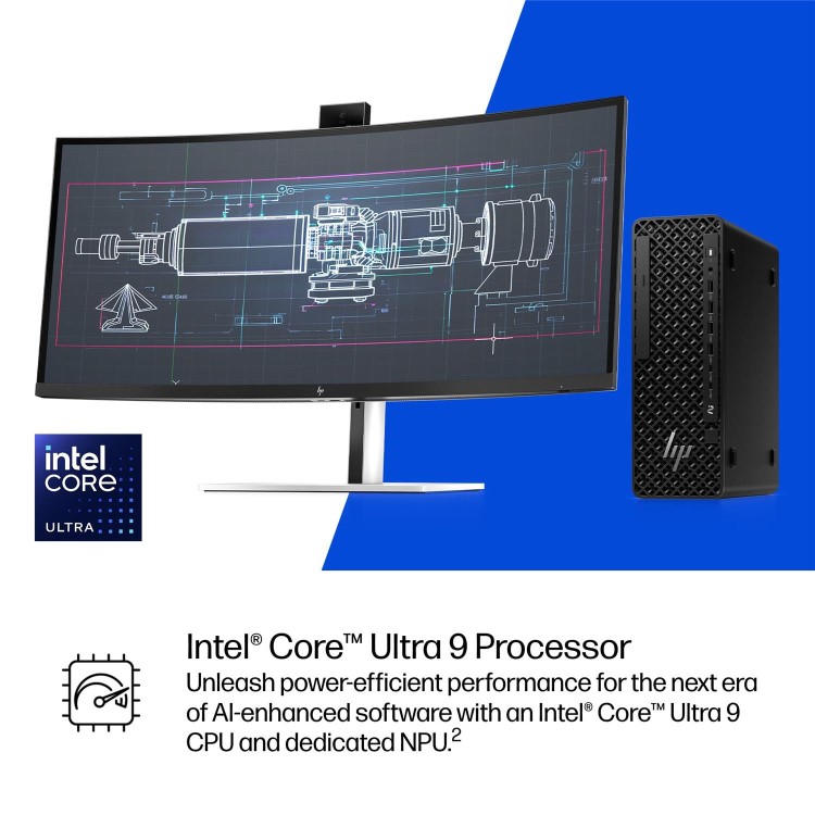 HP Z2 SFF G1i Intel Core Ultra 9 285K 64GB RAM 1TB SSD RTX PRO 4000 Blackwell Windows 11 Pro Workstation PC