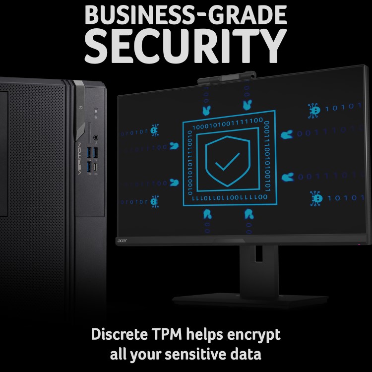 Acer Veriton 2000 Mid Tower Intel Core i3-14100 8GB RAM 256GB SSD Windows 11 Pro Desktop PC