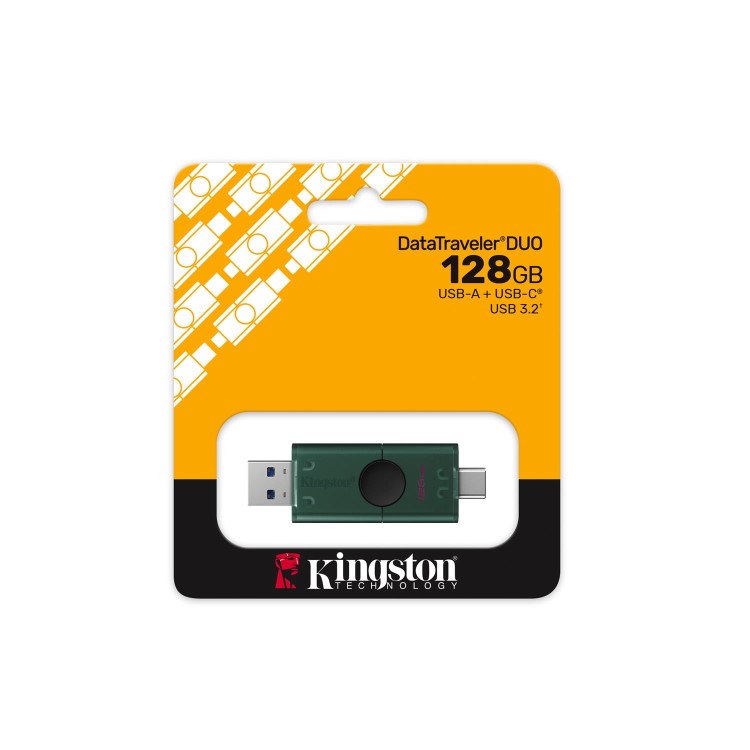 Kingston DataTraveler 128GB Duo USB-A + USB-C 3.2 Flash Drive