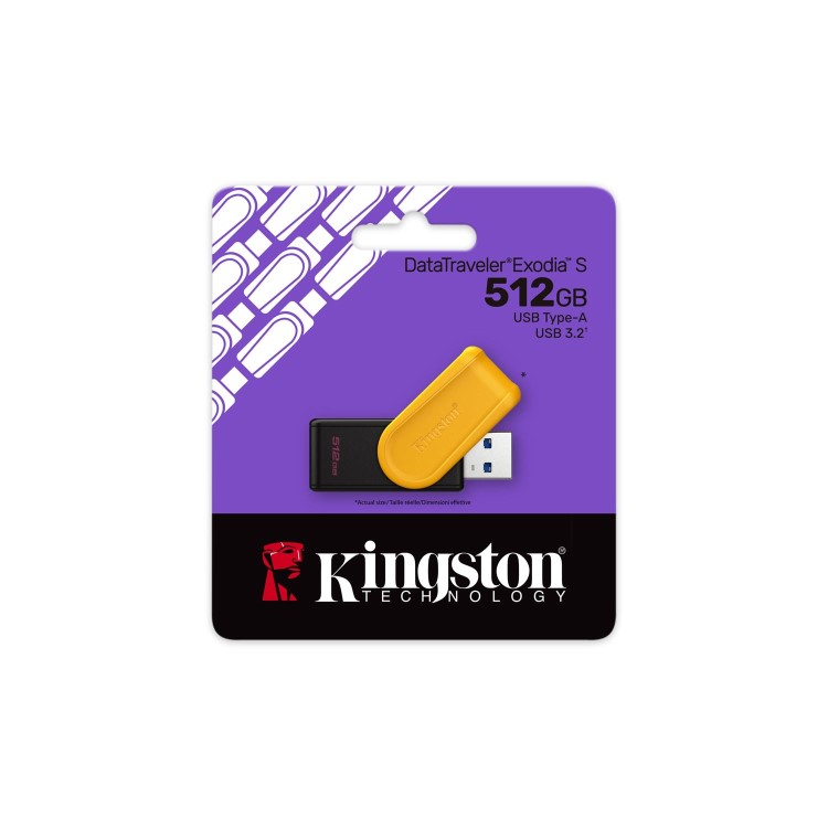 Kingston DataTraveler Exodia S 512GB Portable USB 3.2 Flash Drive