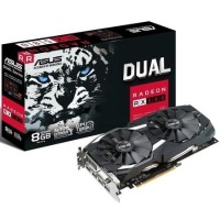 Asus Radeon RX580 DUAL OC 8GB DDR5 DVI 2 HDMI 2 DP 1380MHz Clock 0dB Tech CrossFire