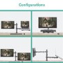 Dual Monitor Arm for Monitors up to 32 inch & Laptop/Tablet Shelf