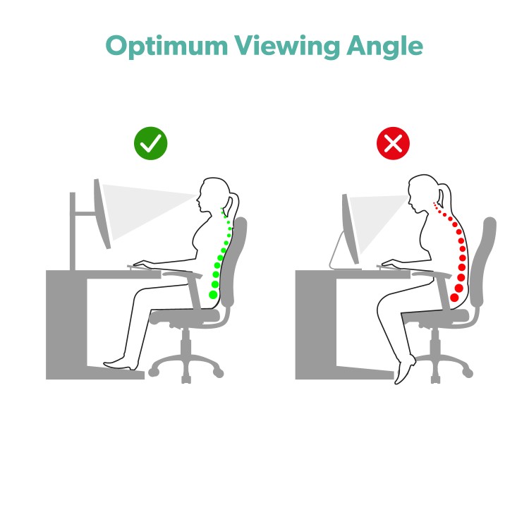 Dual Monitor Arm for Monitors up to 32 inch & Laptop/Tablet Shelf