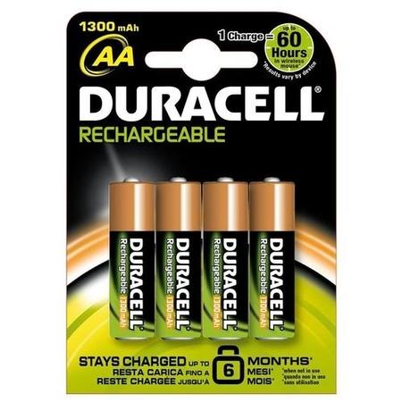 Duracell HR6-B Rechargeable AA 1300mAh 4 Pack