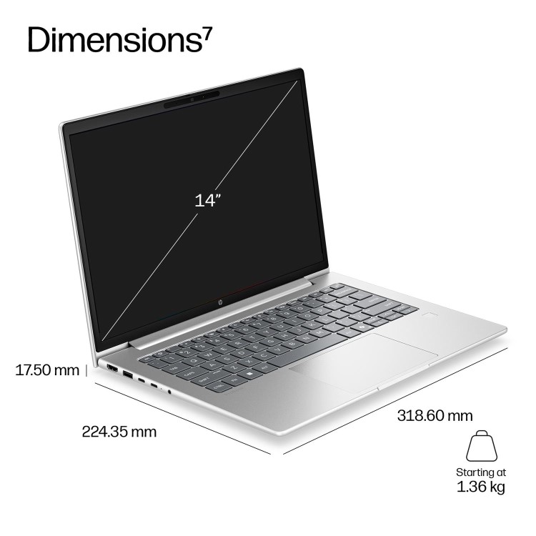 HP ProBook 4 G2i 14 AI PC Intel Core 5 16GB RAM 512GB SSD 14 Inch Windows 11 Pro Laptop