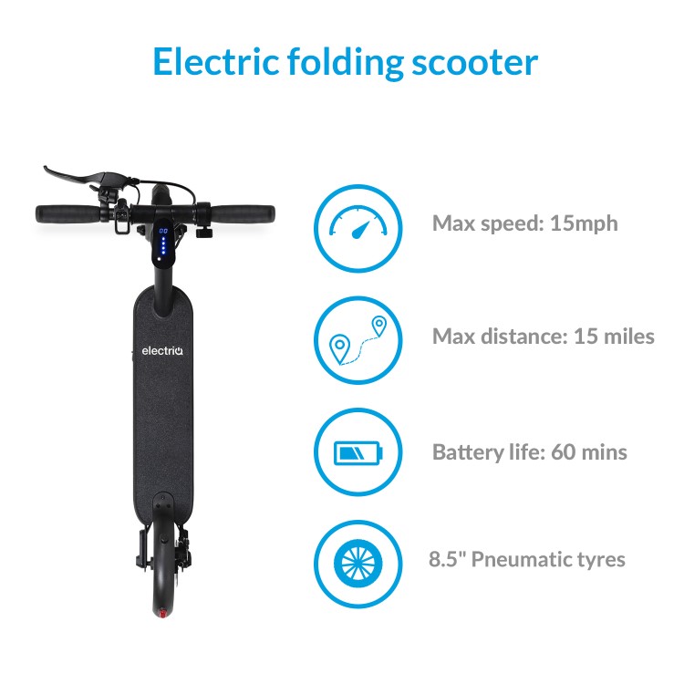 Box Opened electriQ Active Electric Scooter - Black