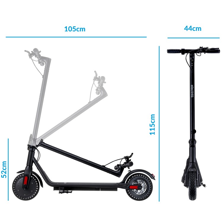 GRADE A3 - electriQ Active Electric Scooter - Black - 25km Range - 20km/h