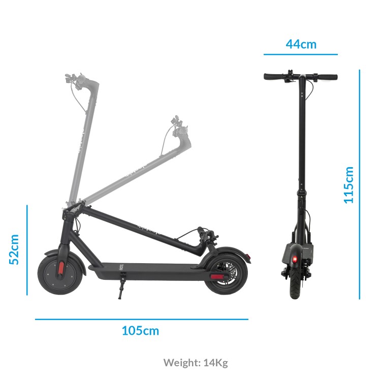 Box Opened electriQ Active Electric Scooter - Black