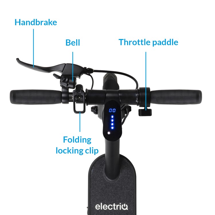 Box Opened electriQ Active Electric Scooter - Black