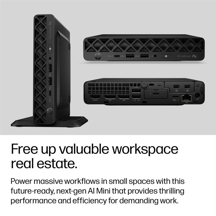 HP EliteDesk 8 G2a AMD Ryzen AI 7 445 16GB RAM 512GB SSD Windows 11 Pro Mini PC