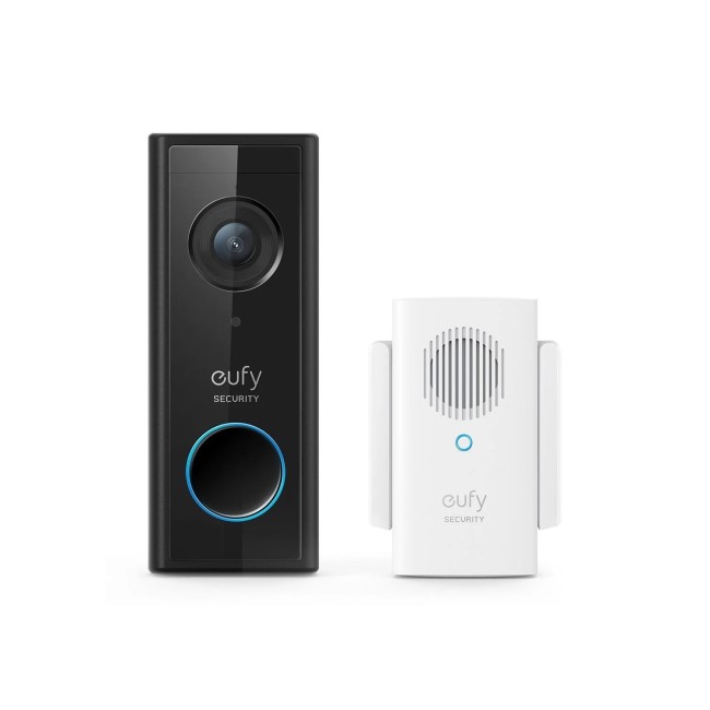 Eufy 1080p HD Battery Video Doorbell with Chime - Black
