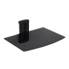 electriQ - Wall Mounted Glass Shelf - For PVR&#39;s Games Consoles &amp; Blu-ray Players